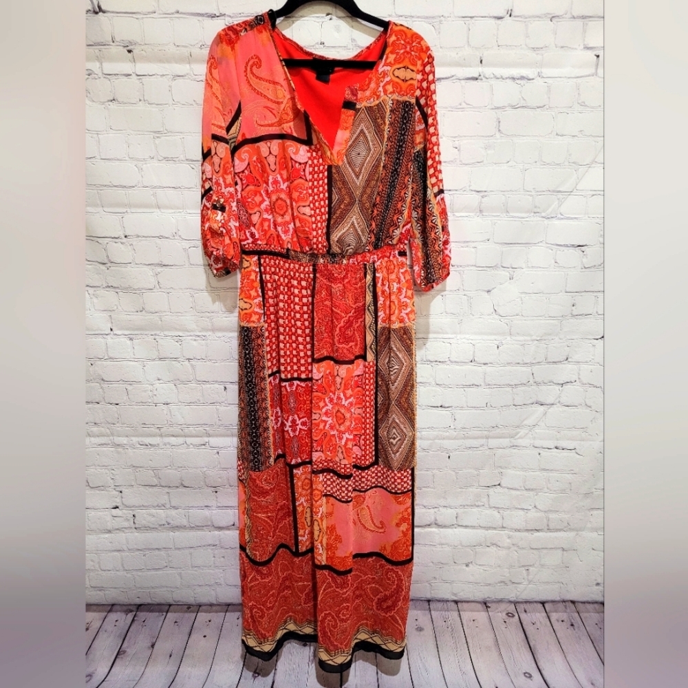 Enfocus‎ Studios Patchwork Maxi Dress Size 10